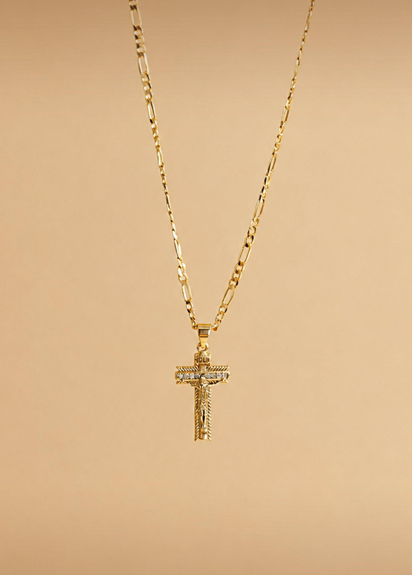 Dije El Señor De los Milagros Verde / Cristal