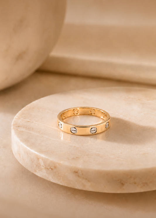 Anillo Dorado y Plata CT