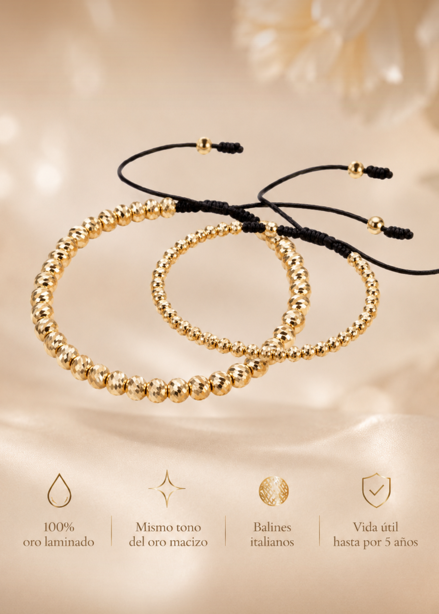 Combo x 2 Pulseras balin italiano