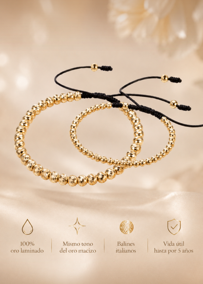 Combo x 2 Pulseras balin italiano