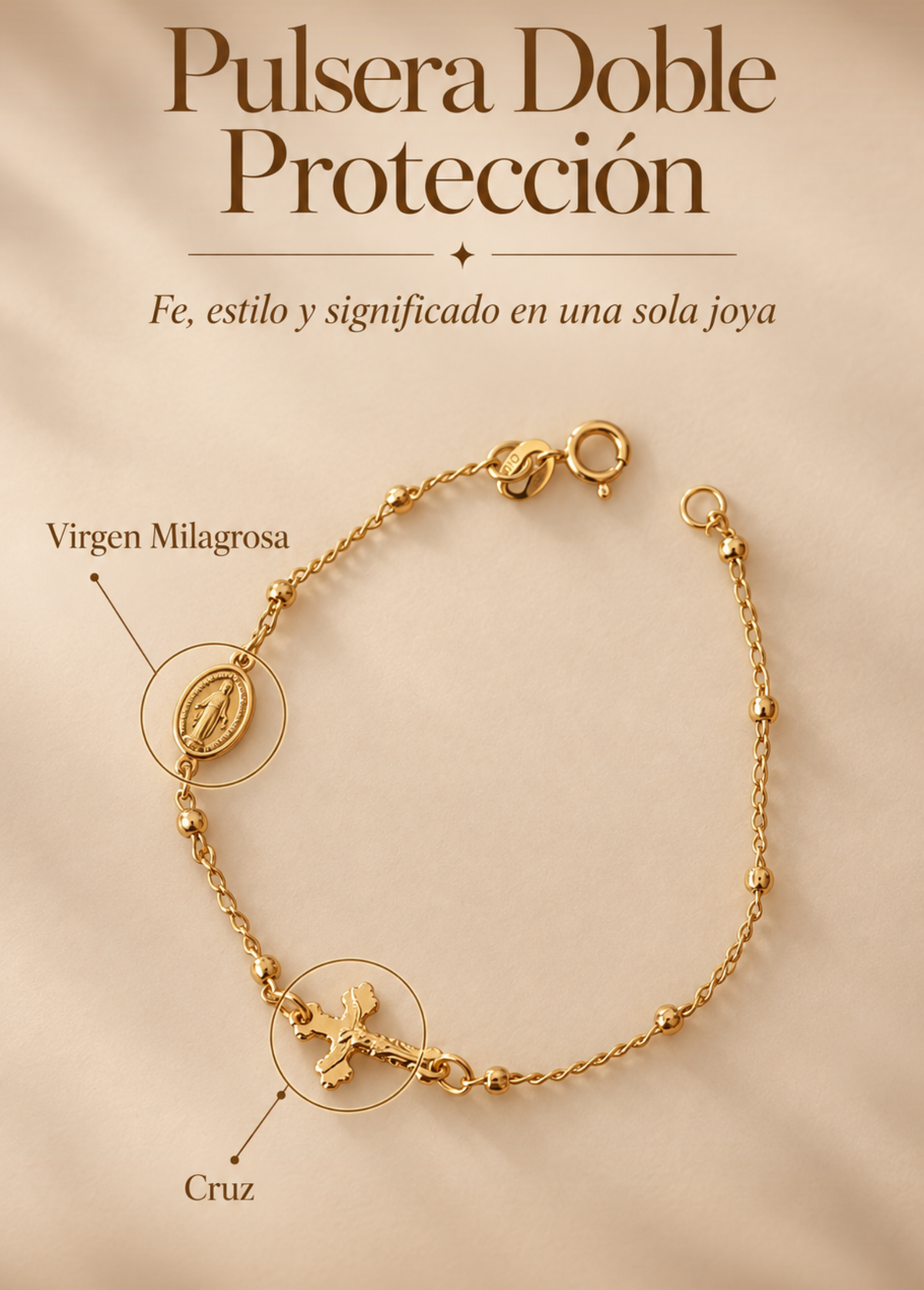 Pulsera Doble Proteccion  17.5 cm