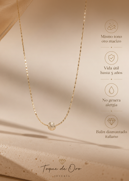 Gargantilla 40cm Balin diamantado 6 mm