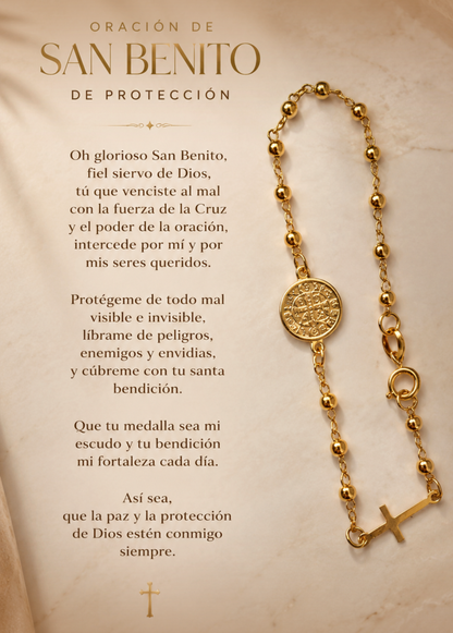 Denario Exclusivo San Benito Protector 18 cms / Balin 3,2 mm
