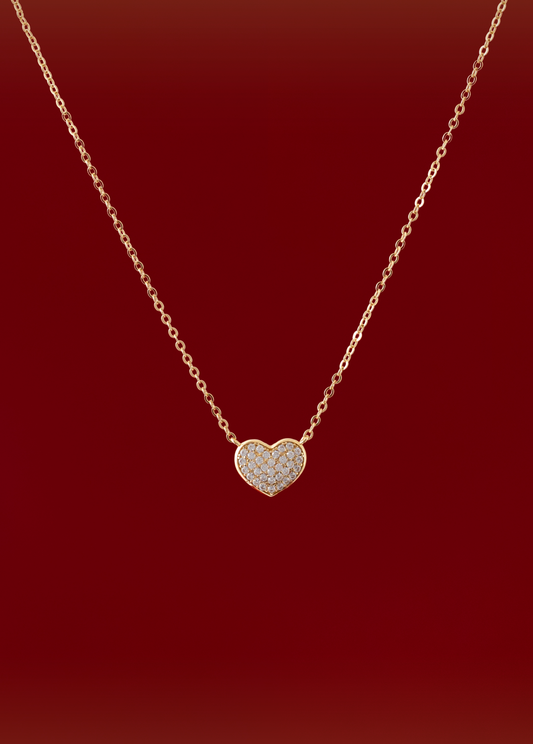 Gargantilla Ajustable Corazon Diamantado 12 mm 45 Cms
