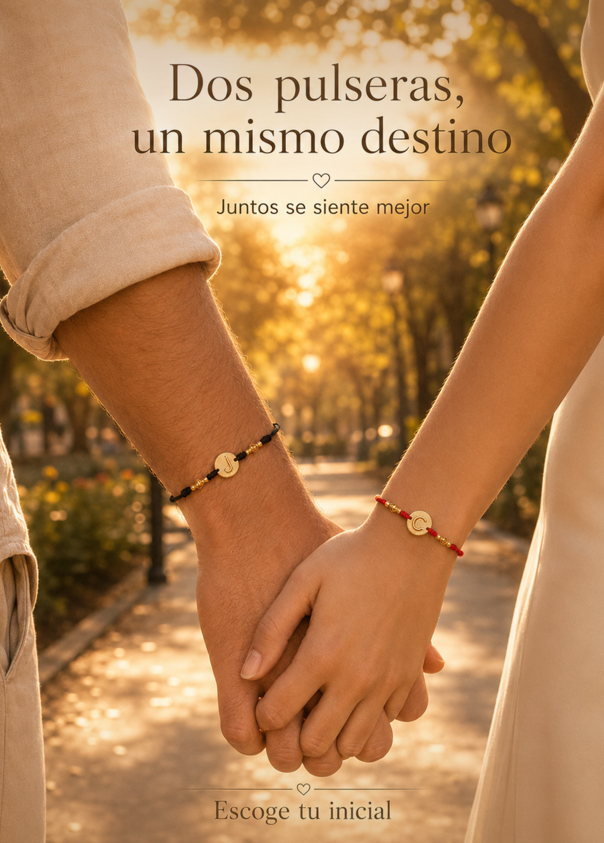 Pulseras Iniciales del Corazón