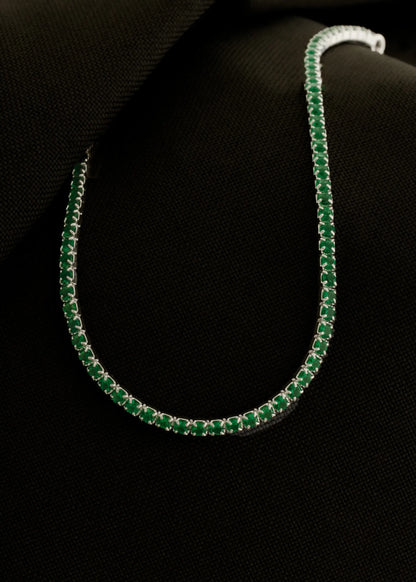 Pulsera Veneciana Verde Line 17 Cms + Ext