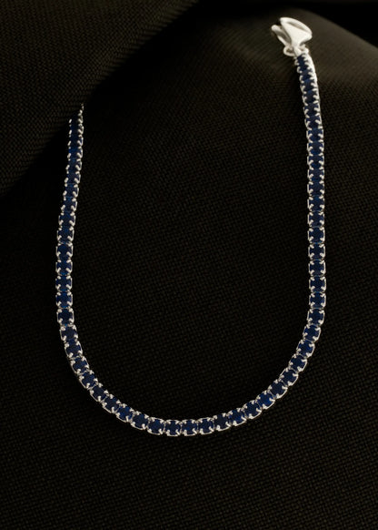 PulseraTennis Azul Line 17 Cms + Ext