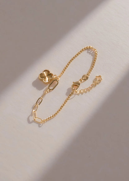 PUlsera Cubana Clover 1,1 cm 15 Cm + Ext