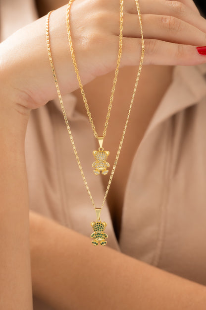 Dije Osito Cristal y Verde