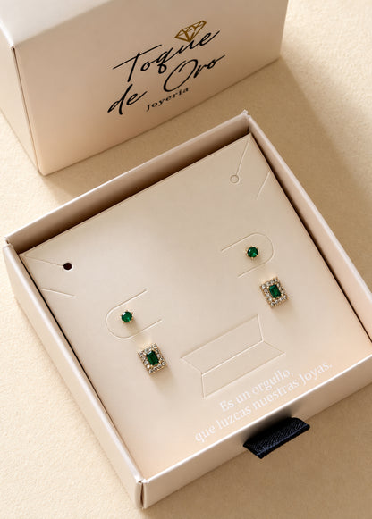 Set elegance x 2 Cristal o Verde