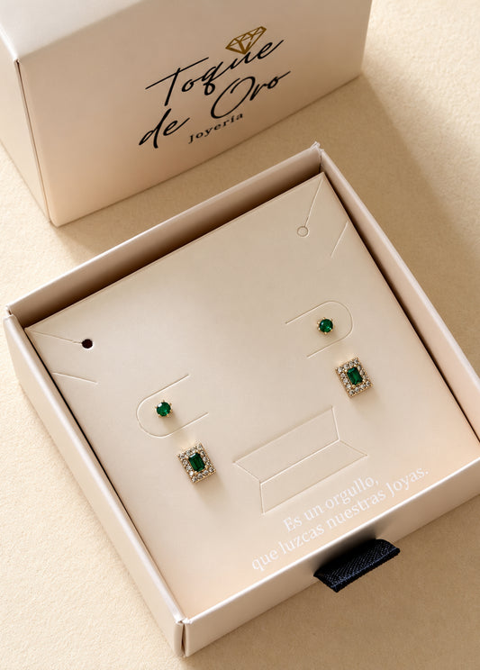 Set elegance x 2 Cristal o Verde