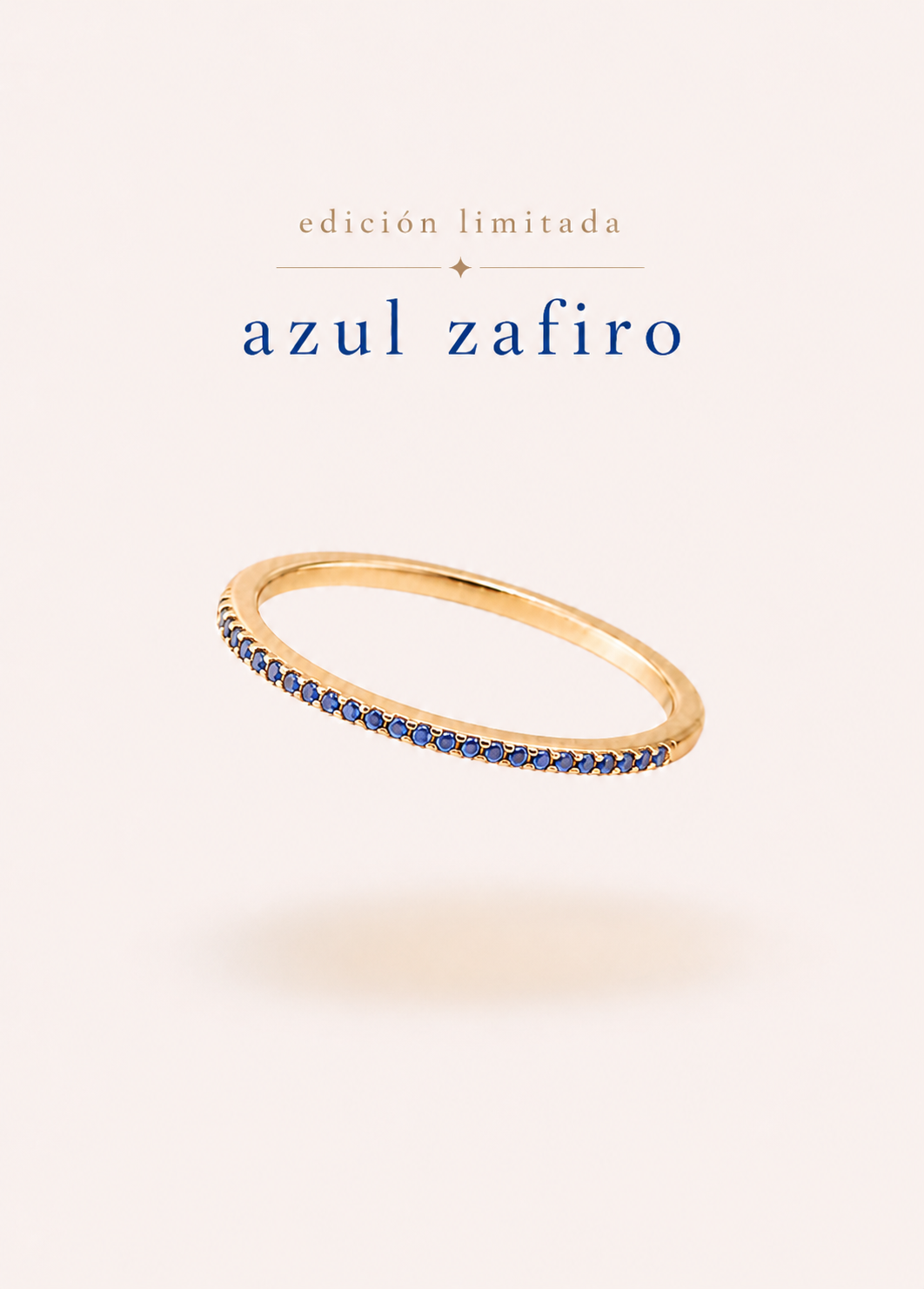 Anillo Churumbelo Azul Zafiro